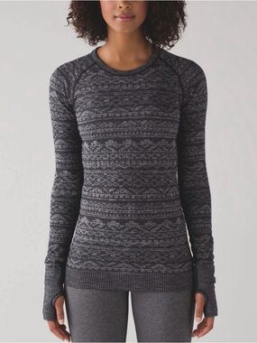 Lululemon Rest Less Pullover in Heathered Black